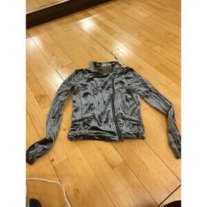 MUDD Grey/Silver Velour Zip Up Jacket